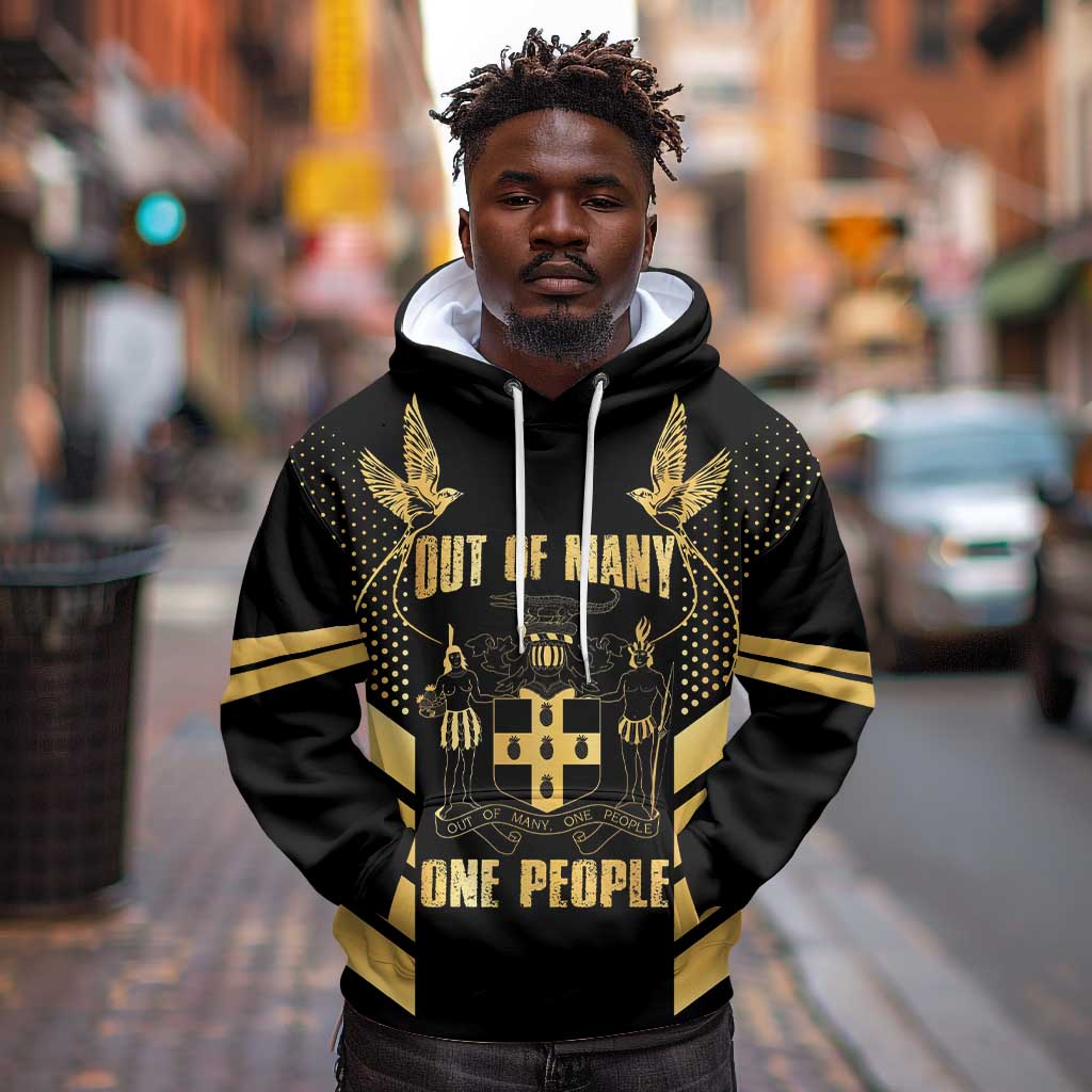 Jumieka Independence Day Hoodie Out Of Many, One People Gold Color