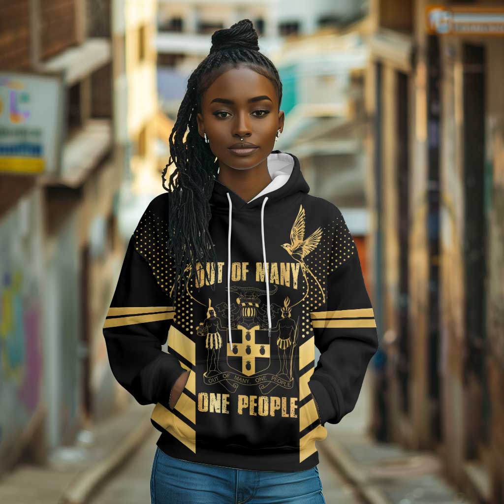 Jumieka Independence Day Hoodie Out Of Many, One People Gold Color