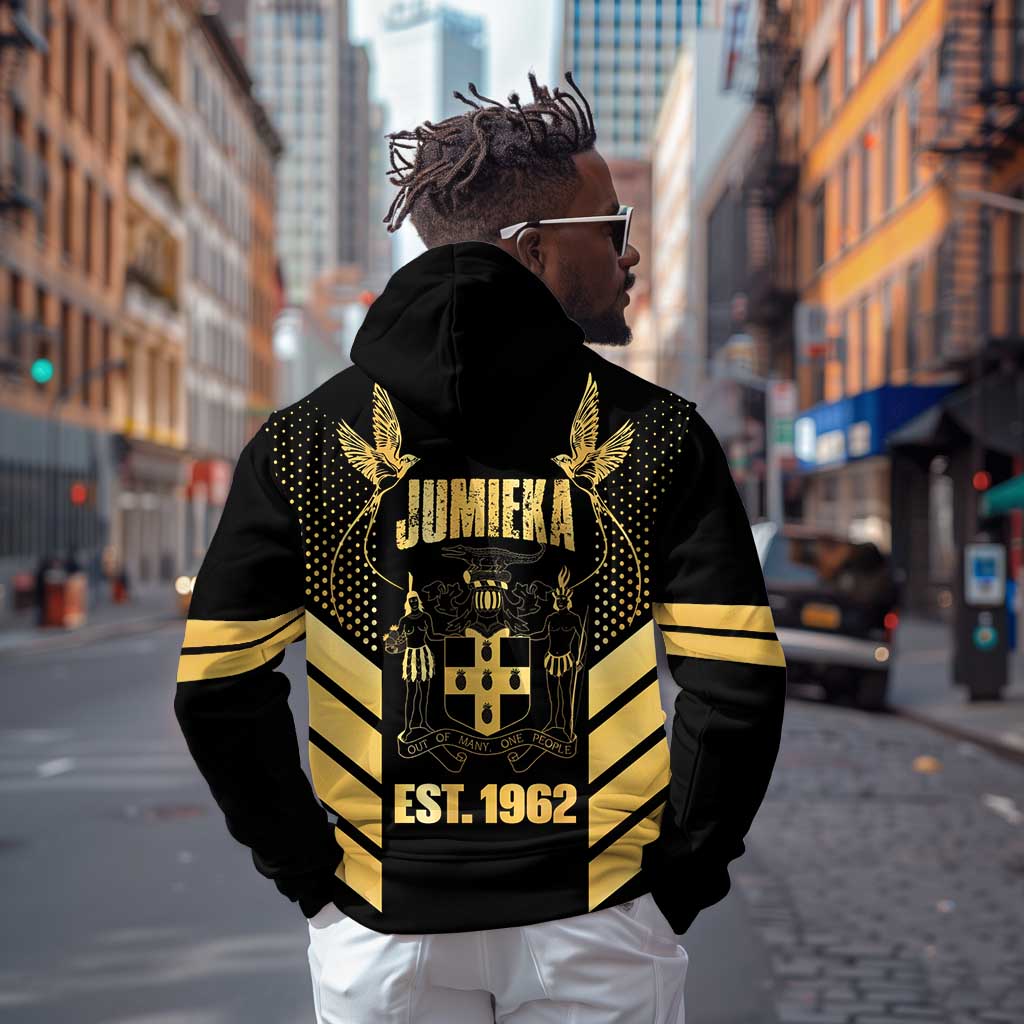Jumieka Independence Day Hoodie Out Of Many, One People Gold Color