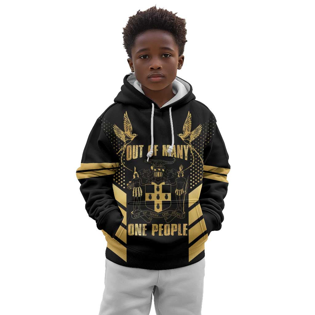 Jumieka Independence Day Kid Hoodie Out Of Many, One People Gold Color