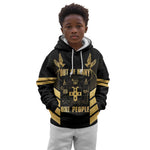 Jumieka Independence Day Kid Hoodie Out Of Many, One People Gold Color