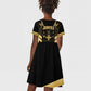 Jumieka Independence Day Kid Short Sleeve Dress Out Of Many, One People Gold Color