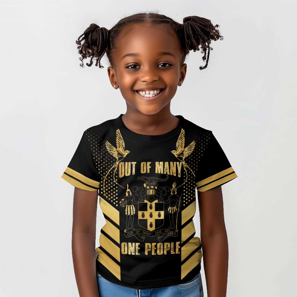 Jumieka Independence Day Kid T shirt Out Of Many, One People Gold Color