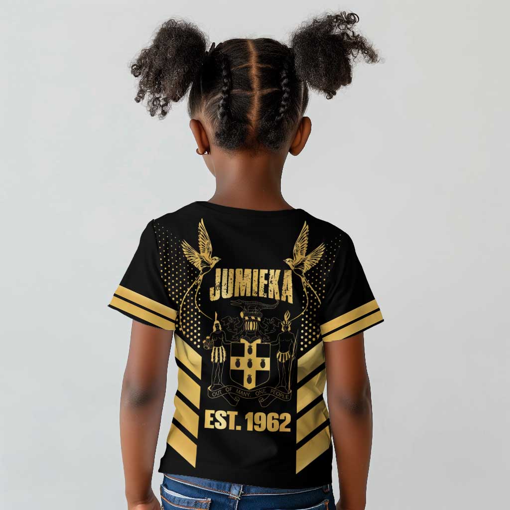 Jumieka Independence Day Kid T shirt Out Of Many, One People Gold Color
