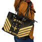 Jumieka Independence Day Leather Tote Bag Out Of Many, One People Gold Color