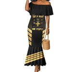 Jumieka Independence Day Mermaid Dress Out Of Many, One People Gold Color