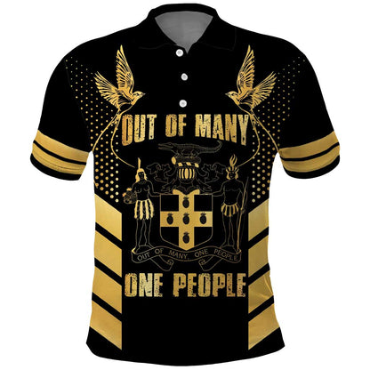 Jumieka Independence Day Polo Shirt Out Of Many, One People Gold Color