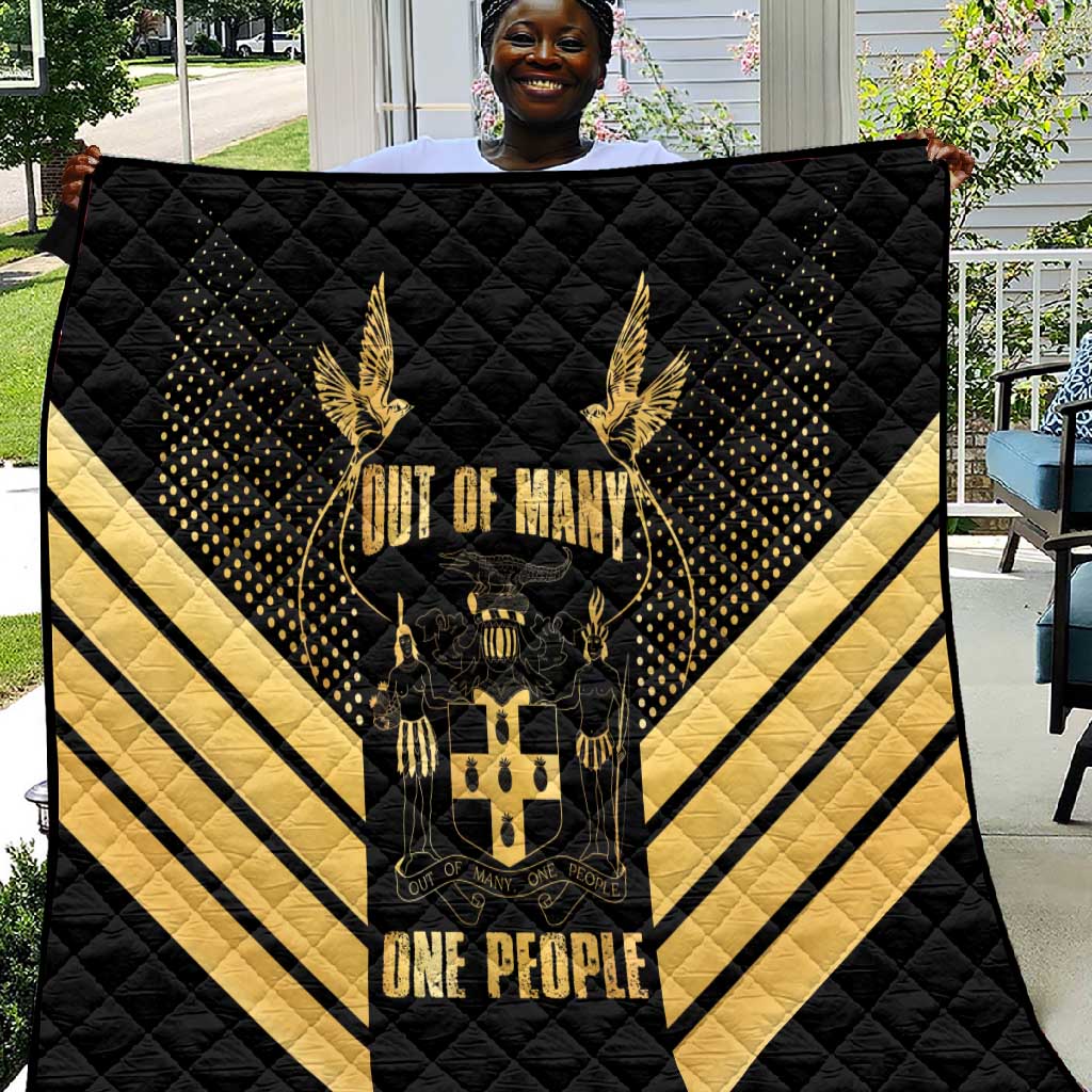 Jumieka Independence Day Quilt Out Of Many, One People Gold Color