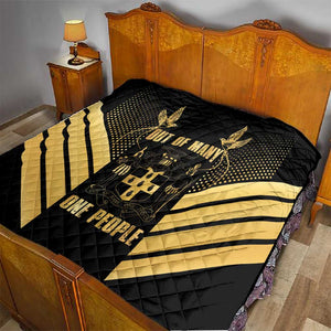 Jumieka Independence Day Quilt Out Of Many, One People Gold Color