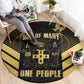 Jumieka Independence Day Round Carpet Out Of Many, One People Gold Color