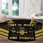 Jumieka Independence Day Round Carpet Out Of Many, One People Gold Color