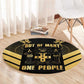 Jumieka Independence Day Round Carpet Out Of Many, One People Gold Color