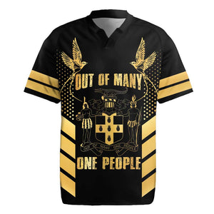 Jumieka Independence Day Rugby Jersey Out Of Many, One People Gold Color