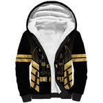 Jumieka Independence Day Sherpa Hoodie Out Of Many, One People Gold Color