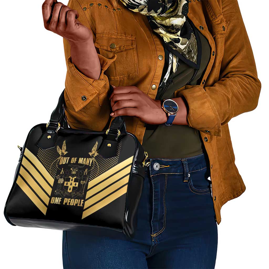 Jumieka Independence Day Shoulder Handbag Out Of Many, One People Gold Color