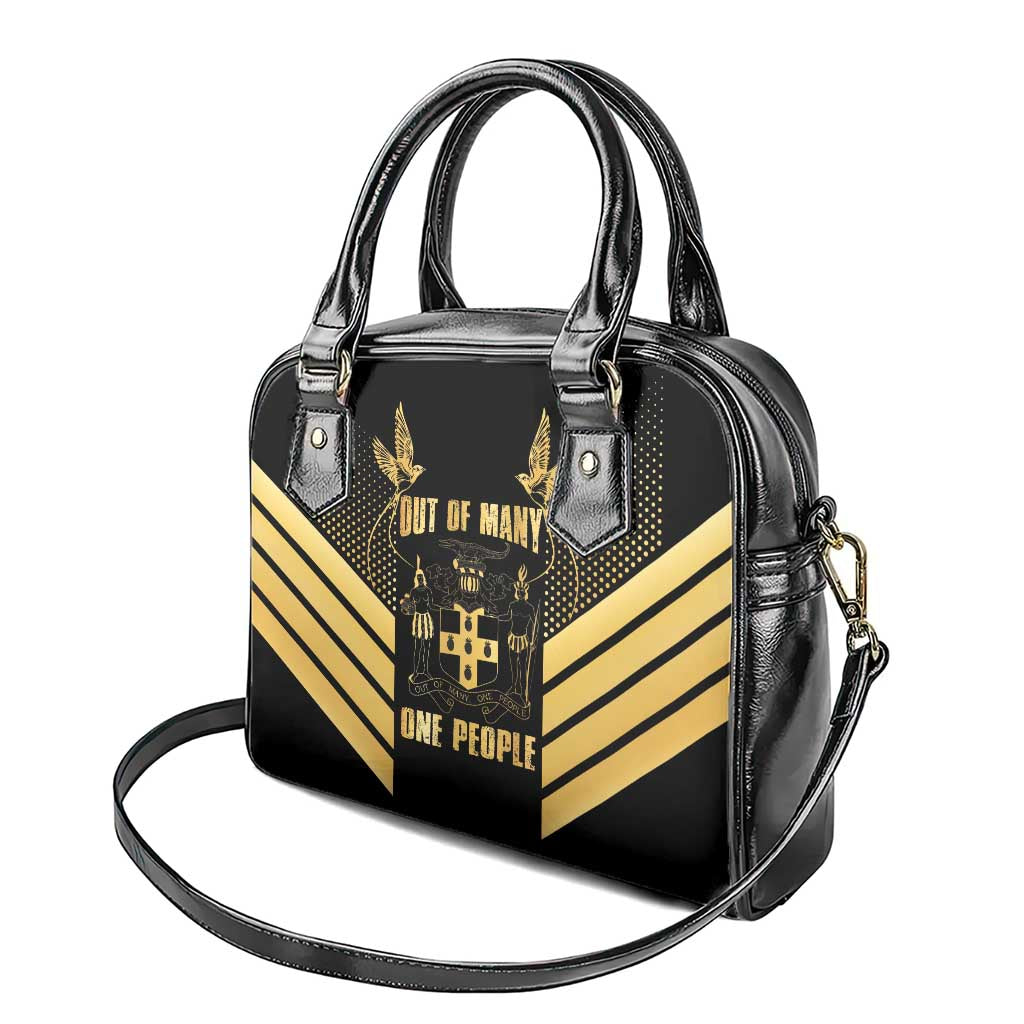 Jumieka Independence Day Shoulder Handbag Out Of Many, One People Gold Color