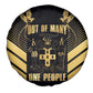 Jumieka Independence Day Spare Tire Cover Out Of Many, One People Gold Color