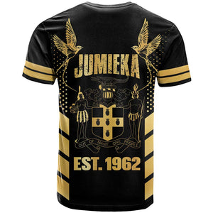 Jumieka Independence Day T shirt Out Of Many, One People Gold Color