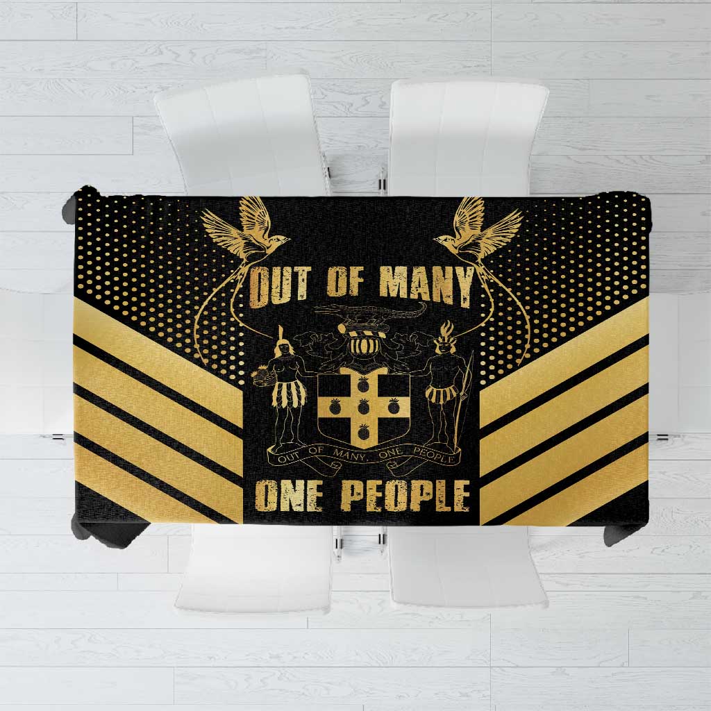 Jumieka Independence Day Tablecloth Out Of Many, One People Gold Color