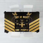 Jumieka Independence Day Tablecloth Out Of Many, One People Gold Color