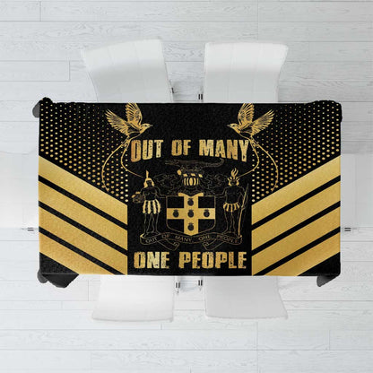 Jumieka Independence Day Tablecloth Out Of Many, One People Gold Color