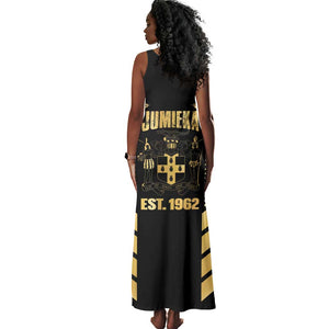 Jumieka Independence Day Tank Maxi Dress Out Of Many, One People Gold Color