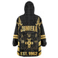 Jumieka Independence Day Wearable Blanket Hoodie Out Of Many, One People Gold Color