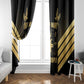 Jumieka Independence Day Window Curtain Out Of Many, One People Gold Color