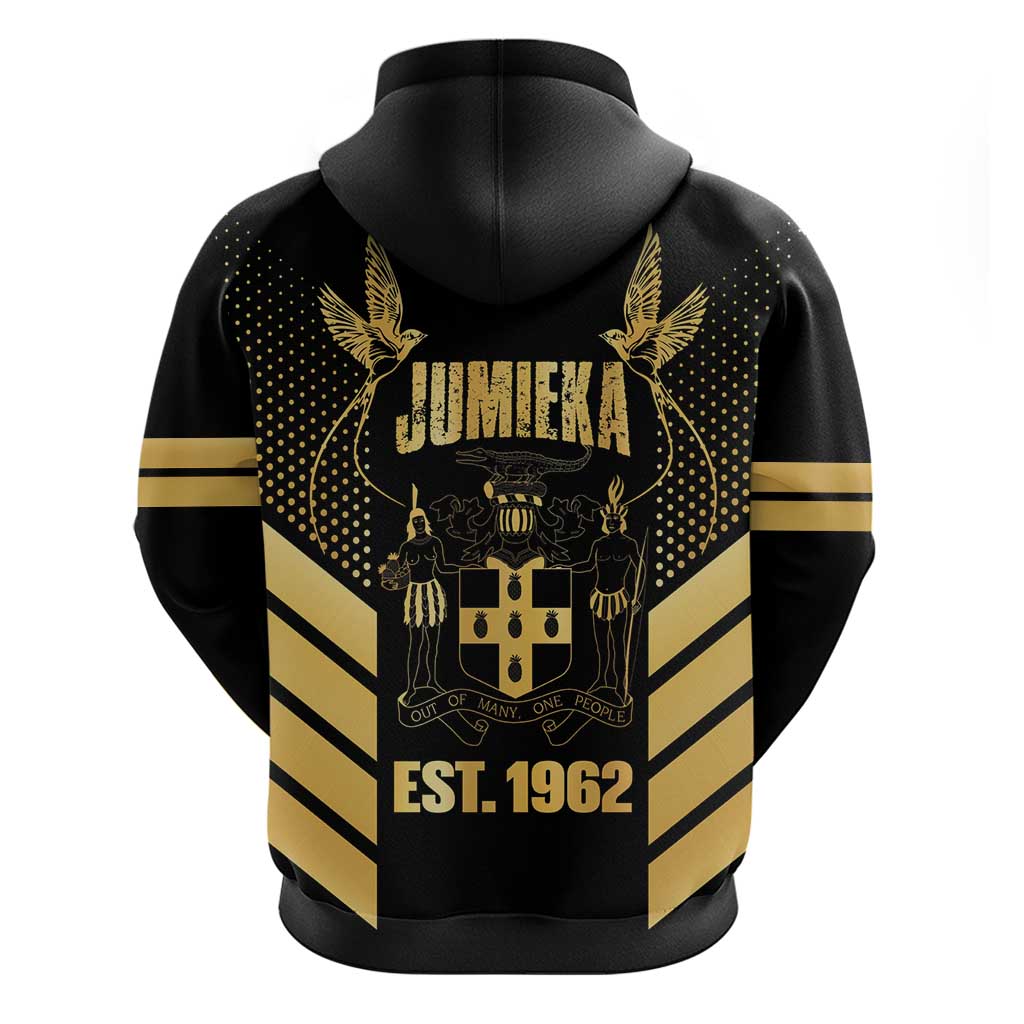 Jumieka Independence Day Zip Hoodie Out Of Many, One People Gold Color