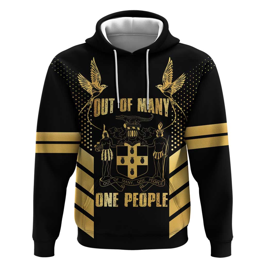 Jumieka Independence Day Zip Hoodie Out Of Many, One People Gold Color