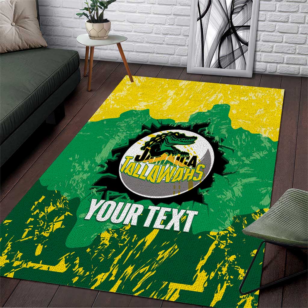 Custom Afro Jamaica Cricket Area Rug Go Champions Tallawahs Grunge ...