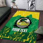 Custom Afro Jamaica Cricket Area Rug Go Champions Tallawahs Grunge Style