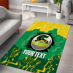 Custom Afro Jamaica Cricket Area Rug Go Champions Tallawahs Grunge Style