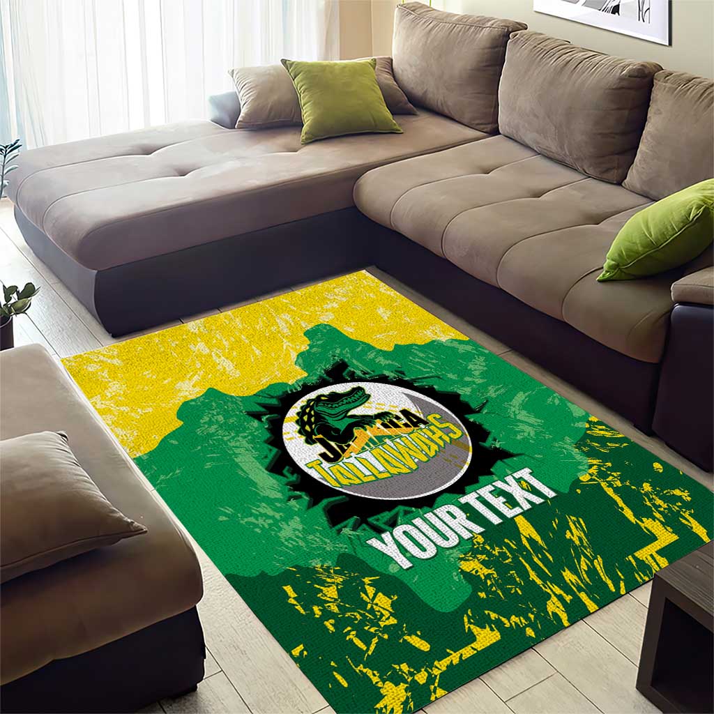 Custom Afro Jamaica Cricket Area Rug Go Champions Tallawahs Grunge Style