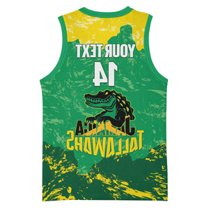 Custom Afro Jamaica Cricket Basketball Jersey Go Champions Tallawahs Grunge Style - African Pride