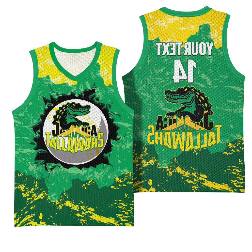 Custom Afro Jamaica Cricket Basketball Jersey Go Champions Tallawahs Grunge Style - African Pride