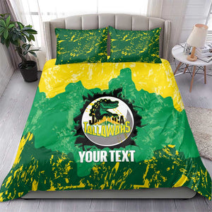Custom Afro Jamaica Cricket Bedding Set Go Champions Tallawahs Grunge Style