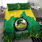 Custom Afro Jamaica Cricket Bedding Set Go Champions Tallawahs Grunge Style