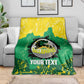 Custom Afro Jamaica Cricket Blanket Go Champions Tallawahs Grunge Style