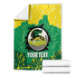 Custom Afro Jamaica Cricket Blanket Go Champions Tallawahs Grunge Style