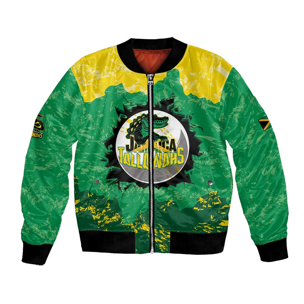 Custom Afro Jamaica Cricket Bomber Jacket Go Champions Tallawahs Grunge Style