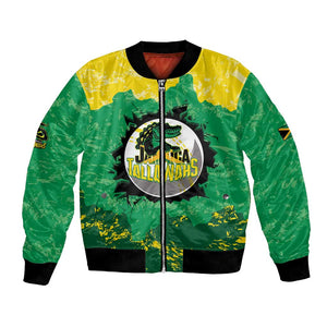 Custom Afro Jamaica Cricket Bomber Jacket Go Champions Tallawahs Grunge Style