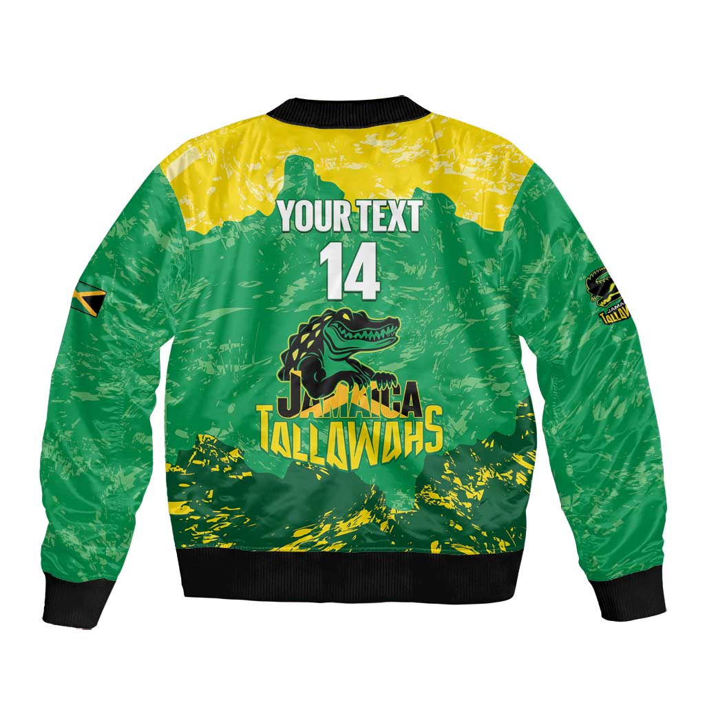 Custom Afro Jamaica Cricket Bomber Jacket Go Champions Tallawahs Grunge Style