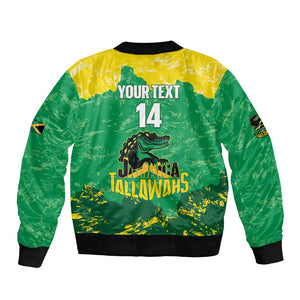 Custom Afro Jamaica Cricket Bomber Jacket Go Champions Tallawahs Grunge Style