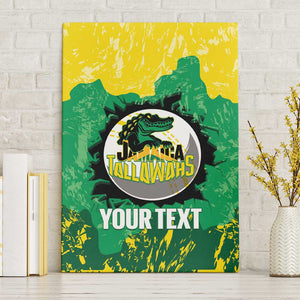 Custom Afro Jamaica Cricket Canvas Wall Art Go Champions Tallawahs Grunge Style