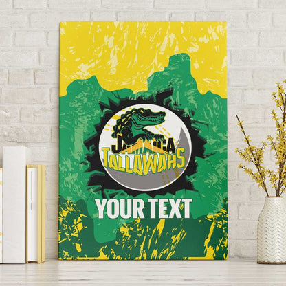 Custom Afro Jamaica Cricket Canvas Wall Art Go Champions Tallawahs Grunge Style