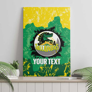 Custom Afro Jamaica Cricket Canvas Wall Art Go Champions Tallawahs Grunge Style
