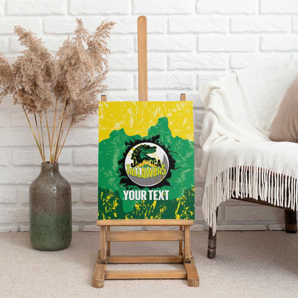 Custom Afro Jamaica Cricket Canvas Wall Art Go Champions Tallawahs Grunge Style