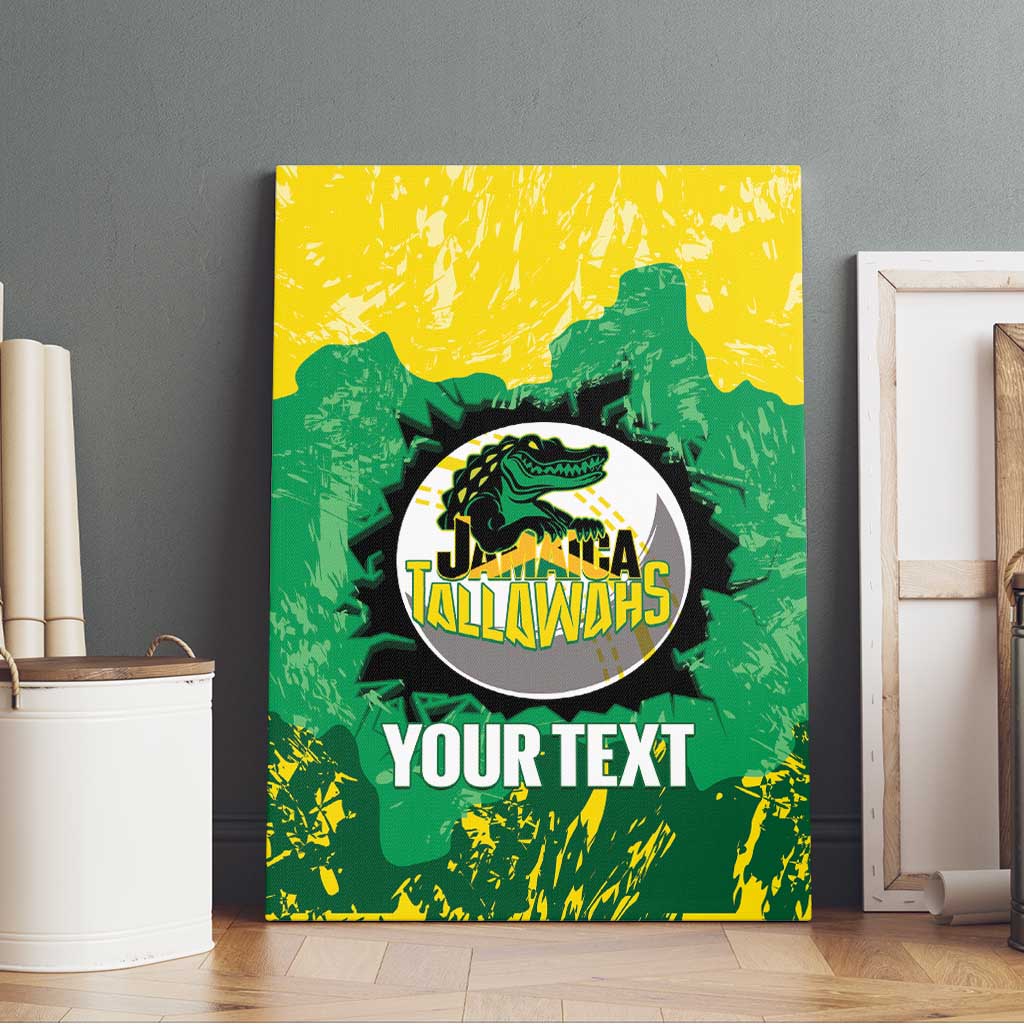 Custom Afro Jamaica Cricket Canvas Wall Art Go Champions Tallawahs Grunge Style