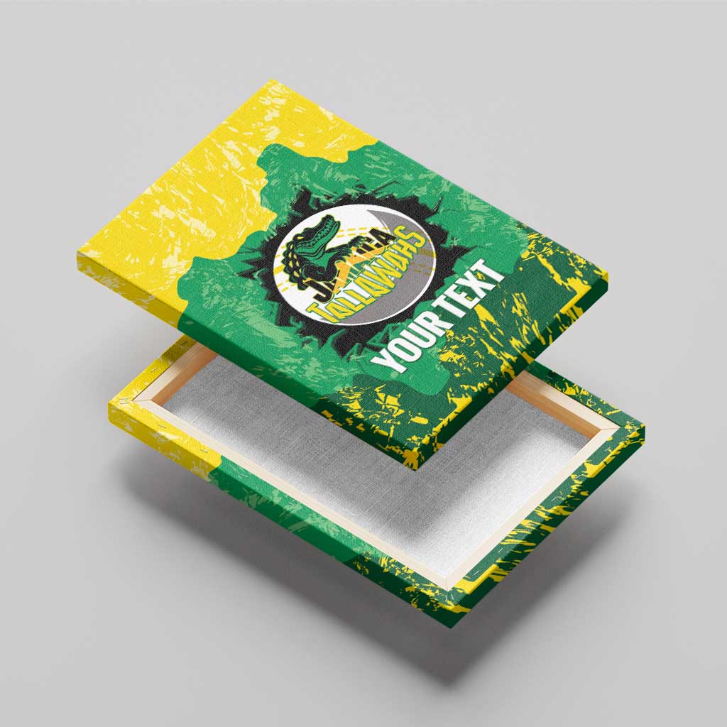 Custom Afro Jamaica Cricket Canvas Wall Art Go Champions Tallawahs Grunge Style